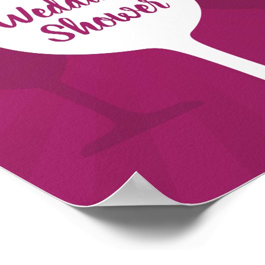 Weinverkostung Polterabend Willkommen Poster (Ecke)