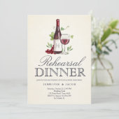 Weinverkostung Probe Abendessen Einladung Land (Stehend Vorderseite)