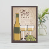 Weinverkostung Toskanische Alte Party Einladung (Stehend Vorderseite)