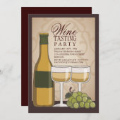 Weinverkostung Toskanische Alte Party Einladung (Vorne/Hinten)