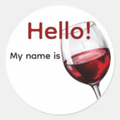 Weinverkostung und Käseverkostung Runder Aufkleber (Vorderseite)