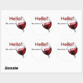 Weinverkostung und Käseverkostung Runder Aufkleber (Blatt)