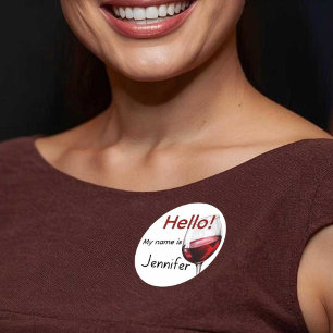 Weinverkostung und Käseverkostung Runder Aufkleber