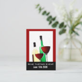 Weinverkostung Veranstaltung Mini Einladung Karten (Stehend Vorderseite)