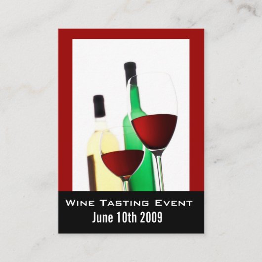 Weinverkostung Veranstaltung Mini Einladung Karten (Vorderseite)