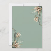 Weinverkostung Vintage Blume Brautparty Einladung (Rückseite)