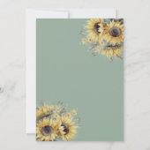 Weinverkostung Vintage Sonnenblumen Brautparty Einladung (Rückseite)