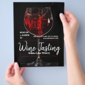 Weinverkostung Weinkeller Flyer Poster (Hand)