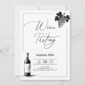 Weinverkostung Weinkeller Moderne einfache BW 50. Einladung (Vorderseite)