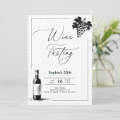 Weinverkostung Weinkeller Moderne einfache BW 50. Einladung (Stehend Vorderseite)