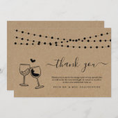 Weinverkostung Weintoast & Streichelicht Dankeskarte (Vorne/Hinten)