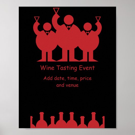 Weinverkostung Werbeaktion Poster (Vorne)