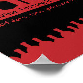 Weinverkostung Werbeaktion Poster Postkarte (Ecke)