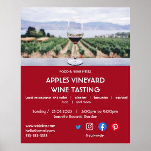 Weinverkostung Wohltätigkeit Weingarten Weinfest L Poster
