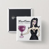 WeinVixen "böses Mädchen " Button (Vorne & Hinten)