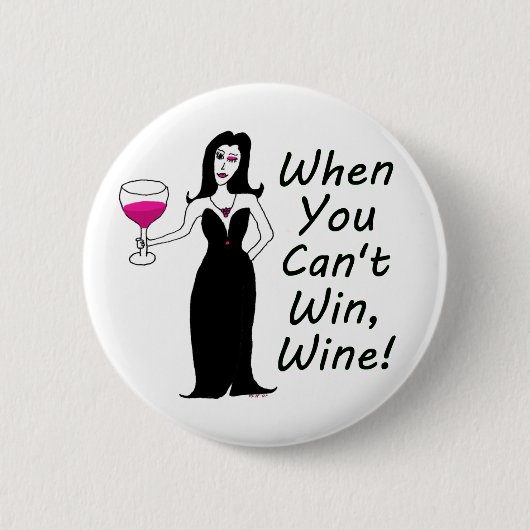 WeinVixen einfach bös, wenn Sie nicht gewinnen Button (Vorderseite)
