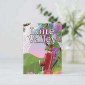 Weinwanderposter im Loiretal Postkarte (Stehend Vorderseite)