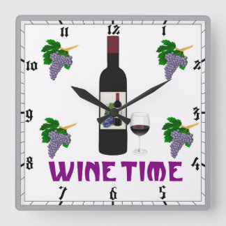 Weinwanduhr Quadratische Wanduhr