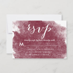 WEINWEINWASSERFARBE RSVP-KARTEN RSVP KARTE