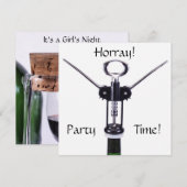 Weinzeit Party Einladung (Vorne/Hinten)