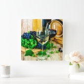 Weinzeit Quadratische Wanduhr (Zuhause)