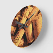 Weinzeit Runde Wanduhr (Winkel)