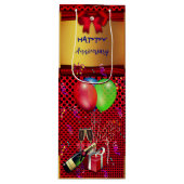 Weinzeit - Weinbeutel Geschenktüte Für Weinflaschen (Vorderseite)