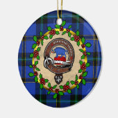 Weir Clan Abzeichen & Tartan Personalisierte Weihn Keramik Ornament (Links)