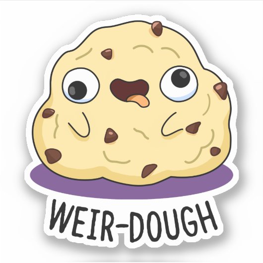 Weir-Dough Funny Baking Dough Pun Aufkleber (Vorderseite)