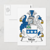 Weir Familienwappen Postkarte (Vorne/Hinten)