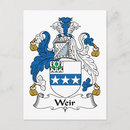 Weir Familienwappen Postkarte (Vorderseite)