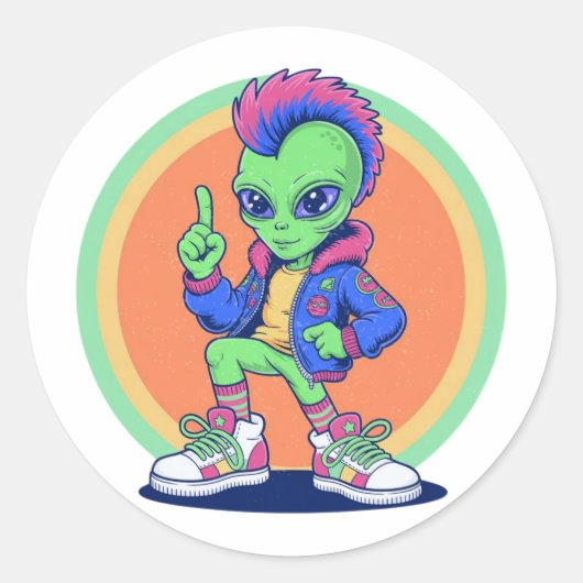 Weird Alien Sticker (Vorderseite)