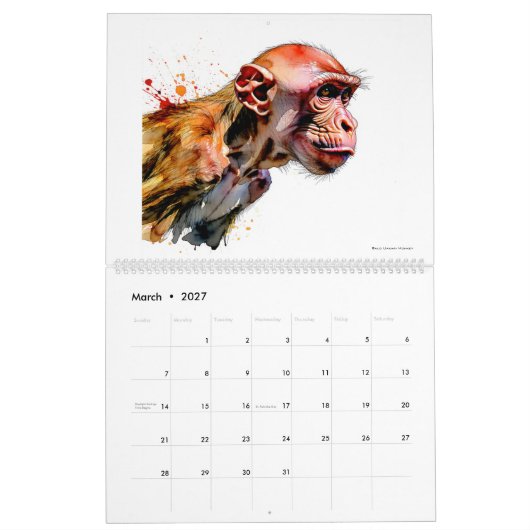 Weird Animals Art Calendar Kalender (Mär 2027)