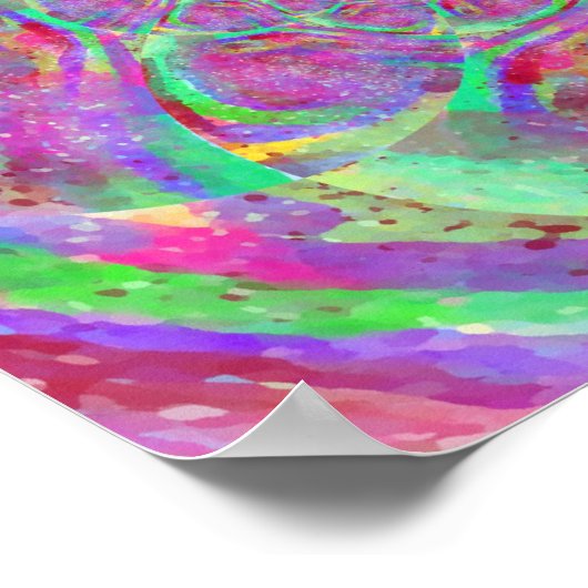 Weird art, cool vibes art print poster (Ecke)