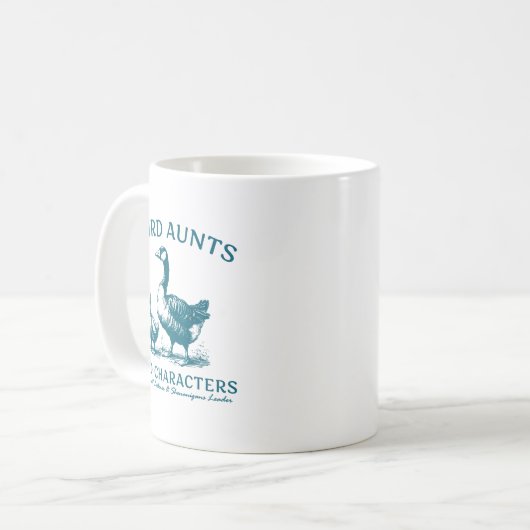 Weird Aunt Builds Character Funny Silly Goose Aunt Kaffeetasse (Vorderseite Links)