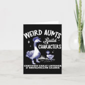 Weird Aunt Builds Character Funny Silly Goose Aunt Karte (Vorderseite)