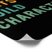 Weird Aunts Build Character Retro Funny Auntie Mot Poster (Ecke)