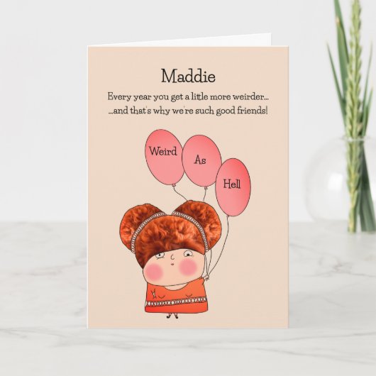 Weird Best Friend Karte (Vorderseite)