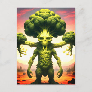 Weird Broccoli Monster Postkarte