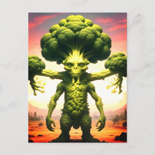Weird Broccoli Monster Postkarte (Vorderseite)