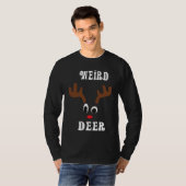 Weird Christmas Reindeer Angler Hunt Deer Elk T-Shirt (Vorne ganz)