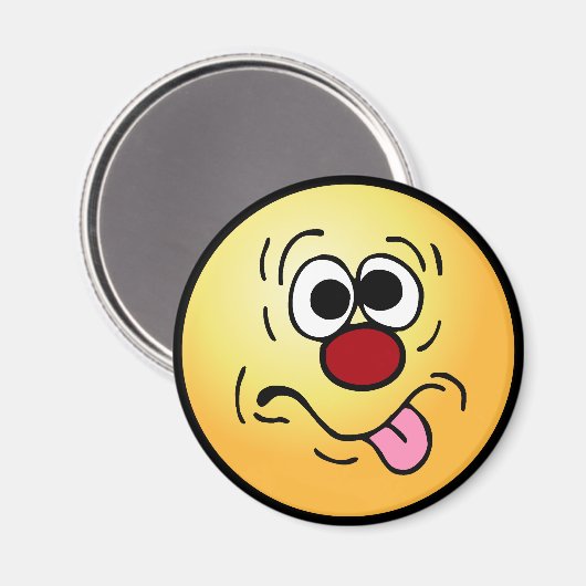 Weird Face Grumpey Magnet (Vorderseite/Rückseite)