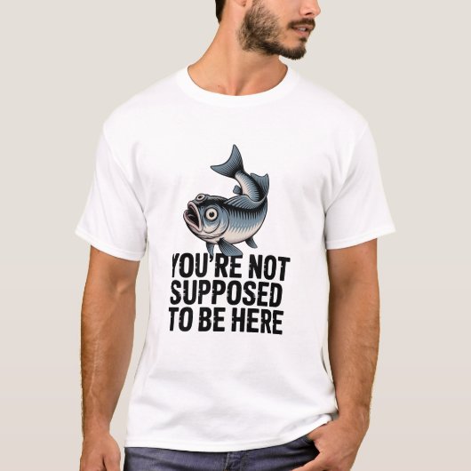 Weird Fish Lustiger Zitat Surreal T-Shirt (Vorderseite)