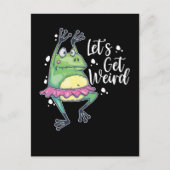 Weird Frog Funny Dancing Amphibien Postkarte (Vorderseite)
