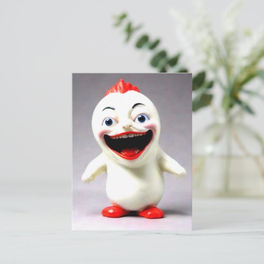 Weird Funny Figurine Postkarte (Stehend Vorderseite)