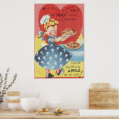 Weird Funny Mince Apple Pie Waitress Valentine Poster (Küche)