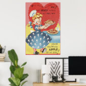 Weird Funny Mince Apple Pie Waitress Valentine Poster (Heimbüro)
