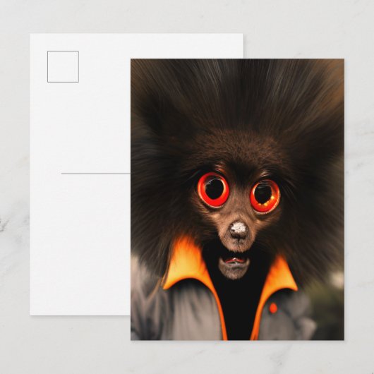 Weird Furry Creature  Postkarte (Vorne/Hinten)