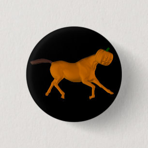 Weird Galopping Halloween Horse Button
