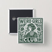Weird Girls Club Button (Vorne & Hinten)